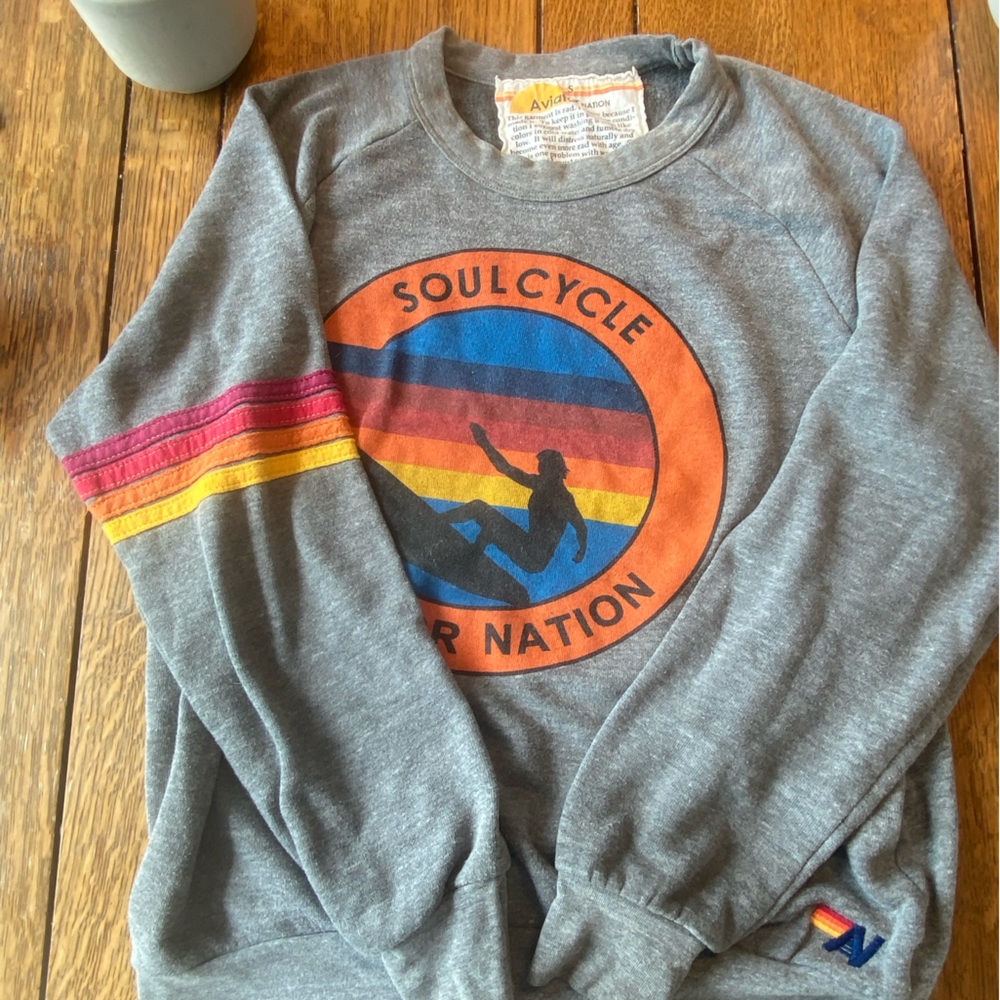 Aviator Nation x SoulCycle Limited Edition Malibu crewneck sweatshirt